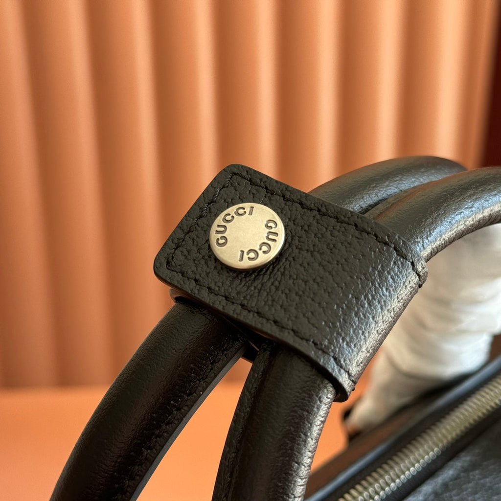 GUCCI 25S OPHIDIA LARGE DOCUMENT CASE 40 CM IN BLACK CALFSKIN