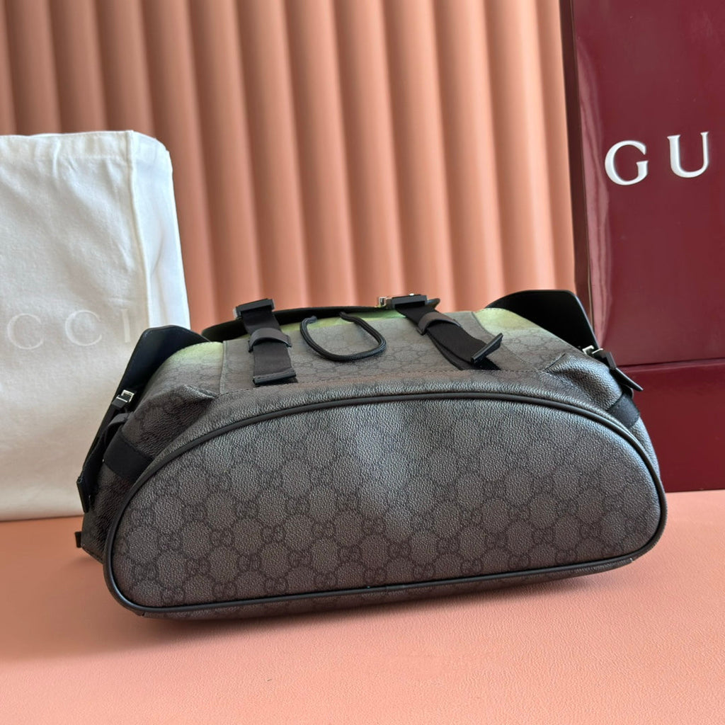 GUCCI 25S BACKPACK 46 CM IN NEON GREEN TO DARK GRAY OMBRÉ CALFSKIN
