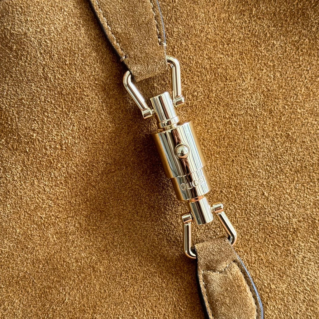 GUCCI 25S JACKIE GIORNO 44 CM IN BROWN SUEDE