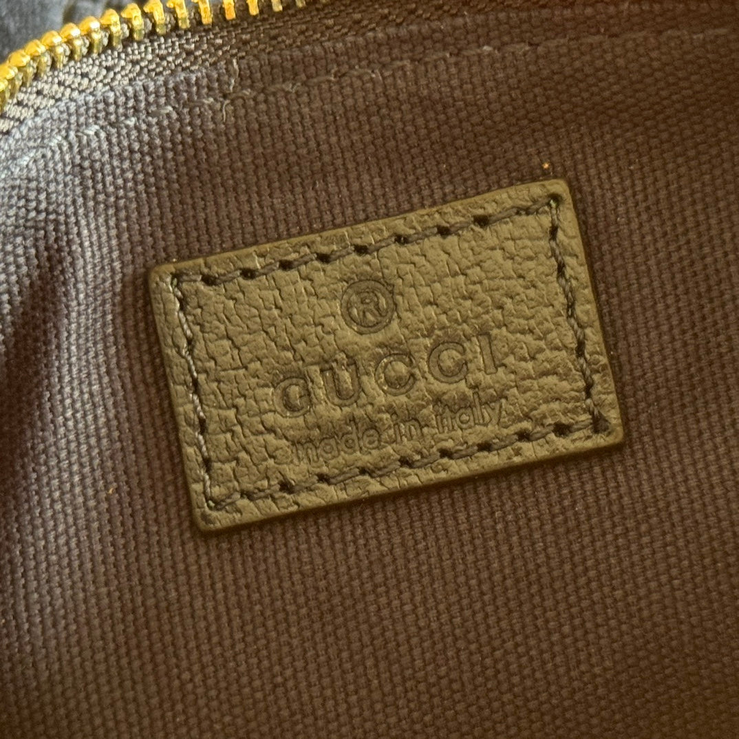 GUCCI 25S GIGLIO LARGE TOTE BAG 25 CM IN CHARCOAL GRAY CANVAS