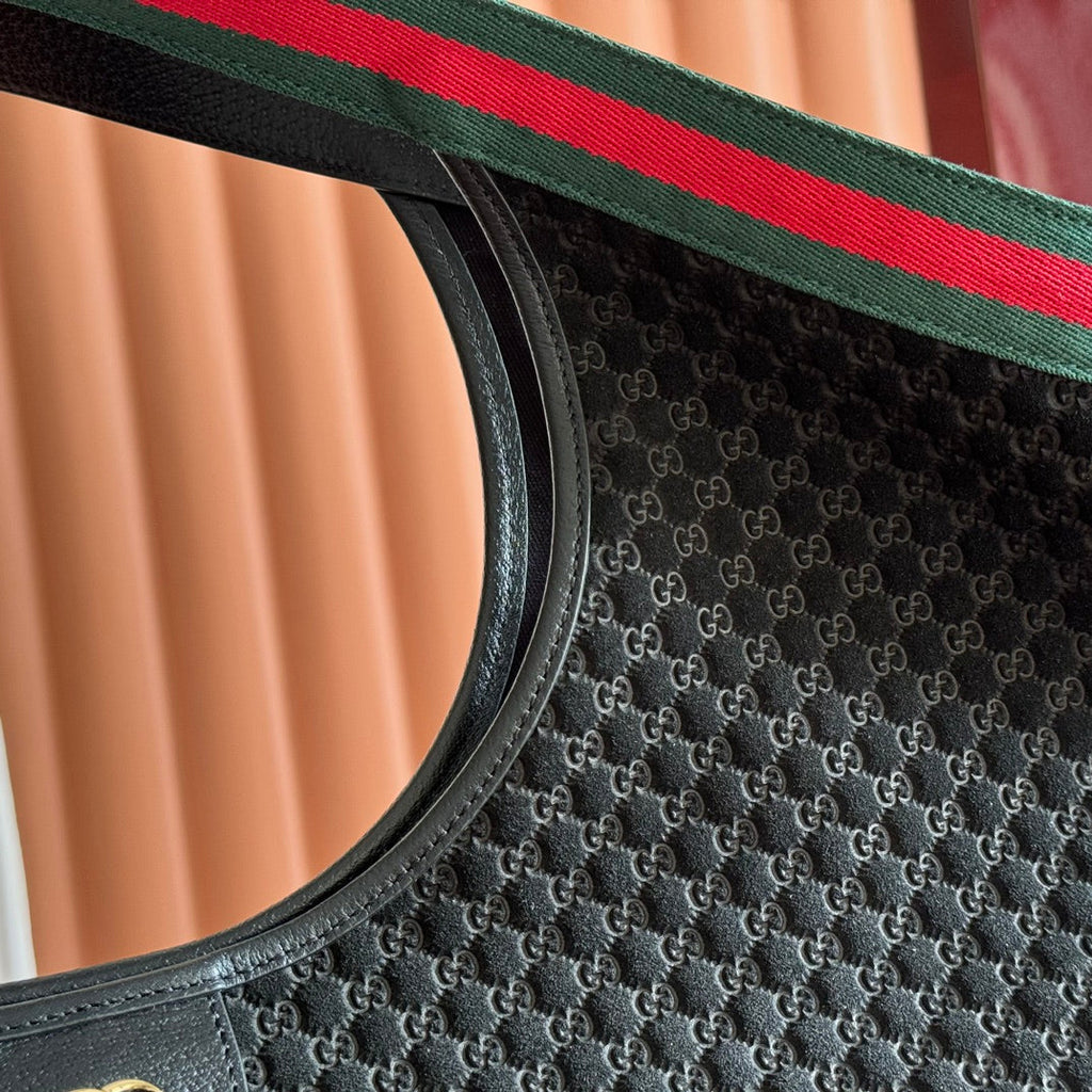 GUCCI 25S GIGLIO LARGE TOTE BAG 60 CM IN BLACK CANVAS