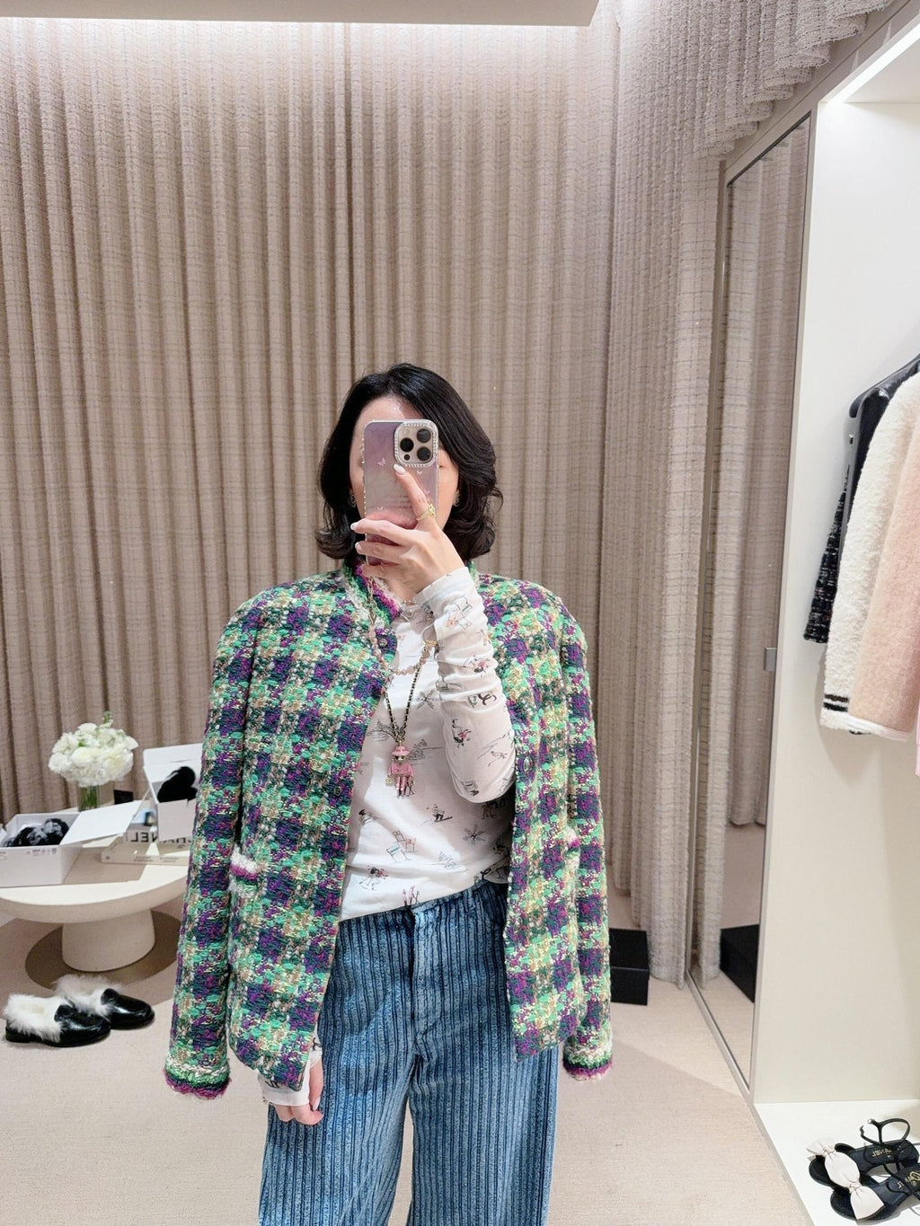 CHANEL 25S SHORT TWEED JACKET 499