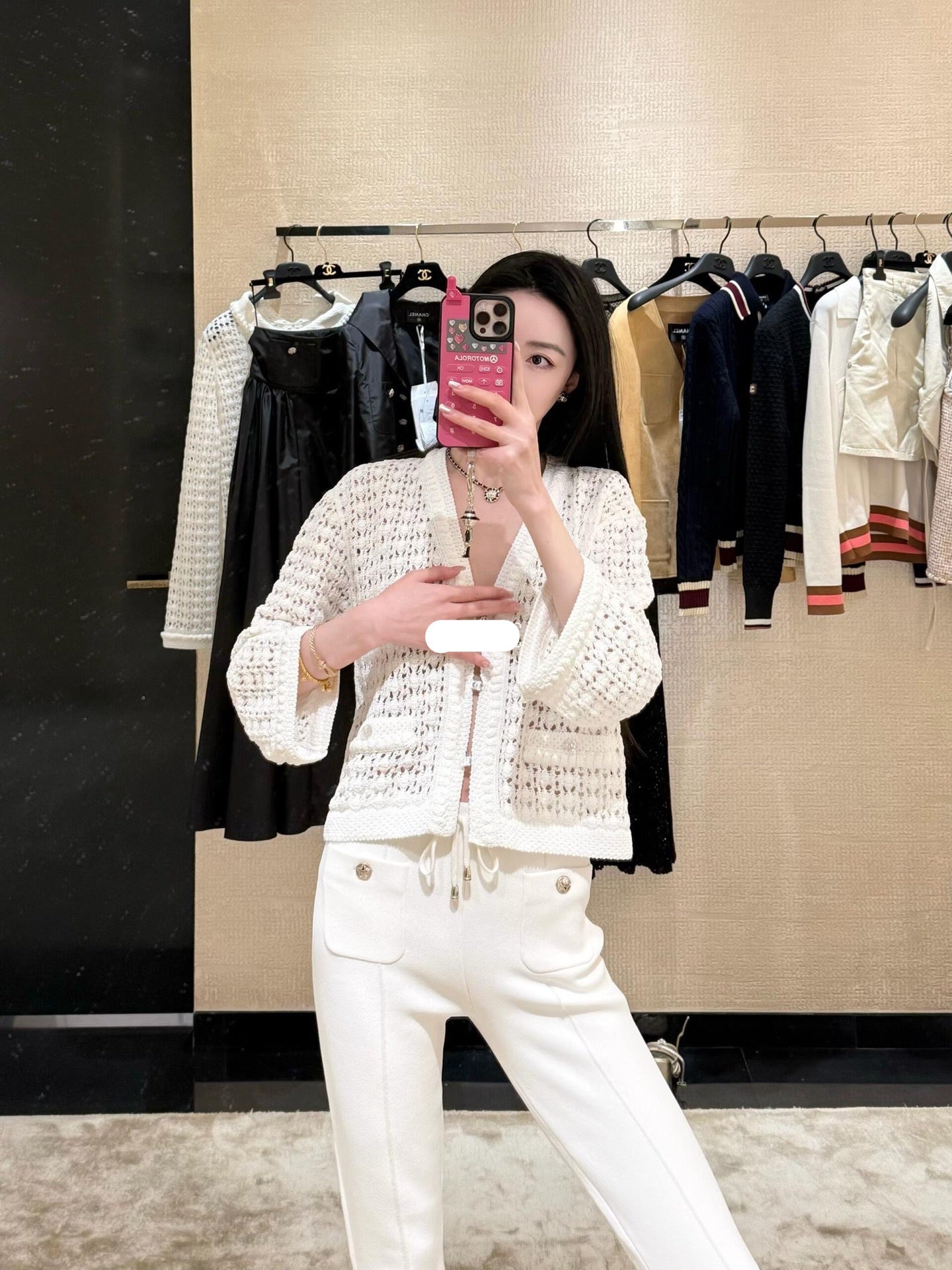 CHANEL 25S OPEN-KNIT CARDIGAN 617