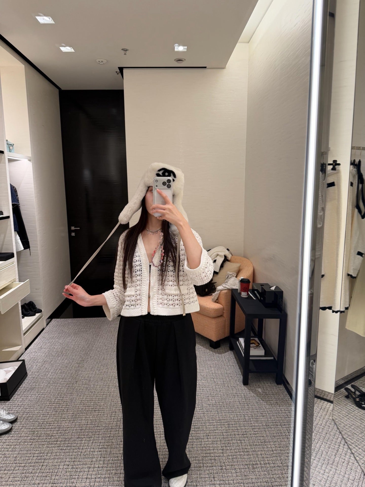 CHANEL 25S OPEN-KNIT CARDIGAN 617