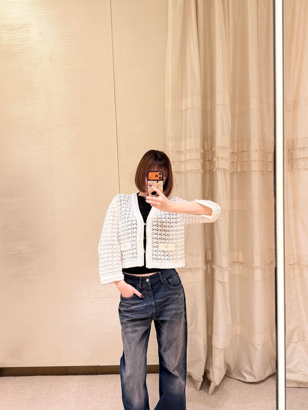 CHANEL 25S OPEN-KNIT CARDIGAN 617