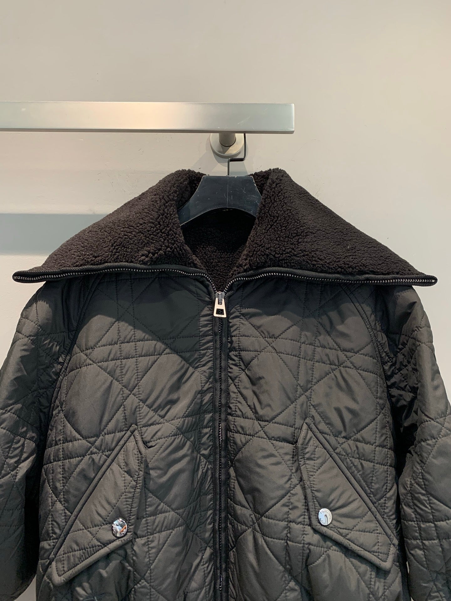 DIOR 25S COTTON SHERPA-COLLAR JACKET 536