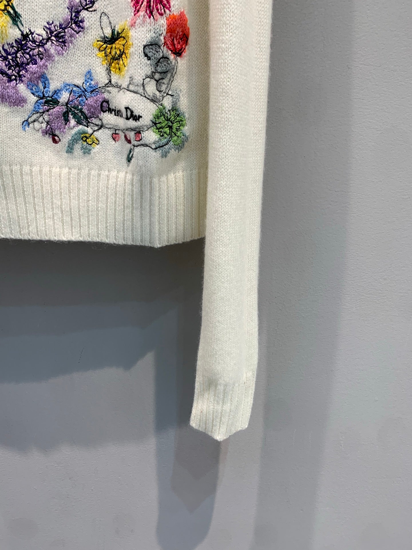 DIOR 25S FLORAL EMBROIDERED CASHMERE SWEATER 533