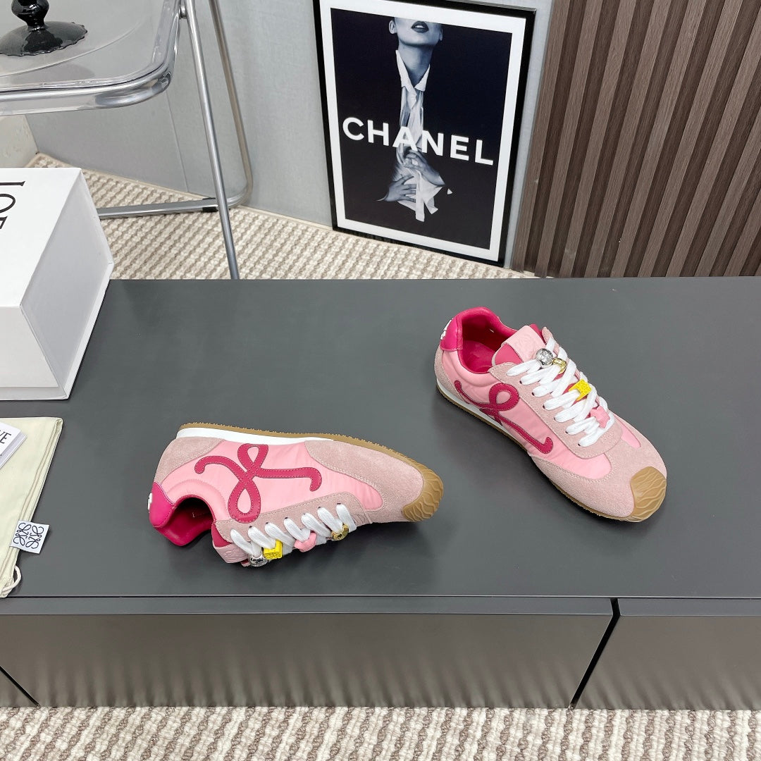 BALLET RUNNER 2.0 IN PINK PASTEL SUEDE AND LYCRA FABRIC