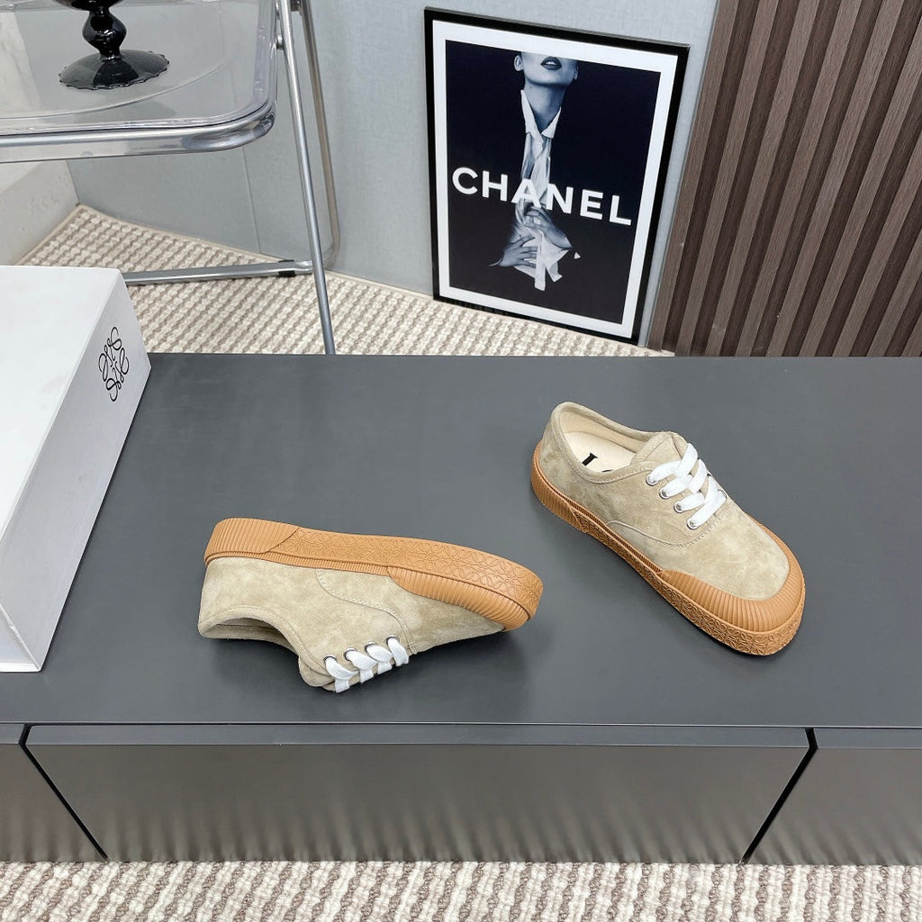 TERRA VULCA LACE-UP SNEAKER IN SAND BROWN SUEDE