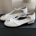 Summer New Hollow Roman Sandals White Sheepskin