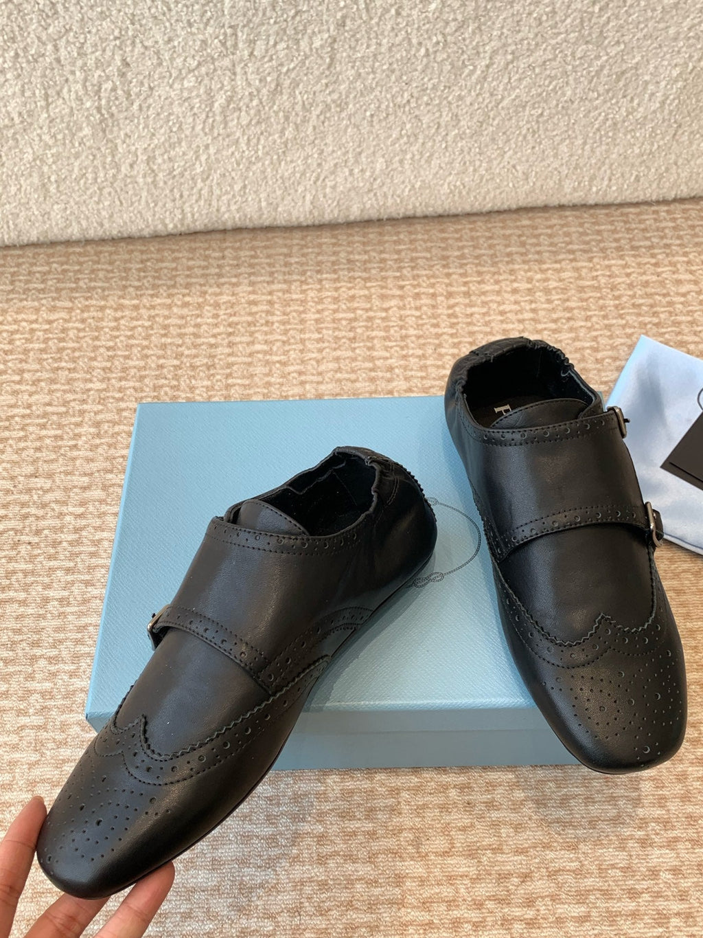 MONK STRAP IN BLACK CALFSKIN