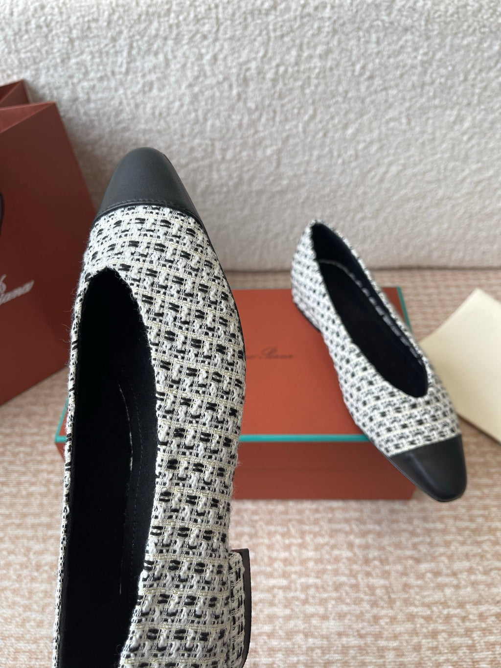 BALLET IN BLACK TWEED MIX LAMBSKIN