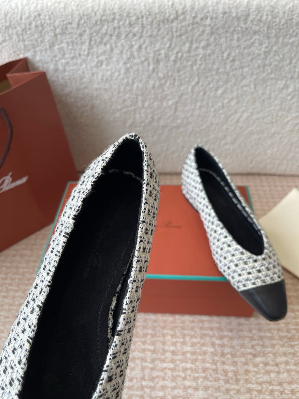 BALLET IN BLACK TWEED MIX LAMBSKIN