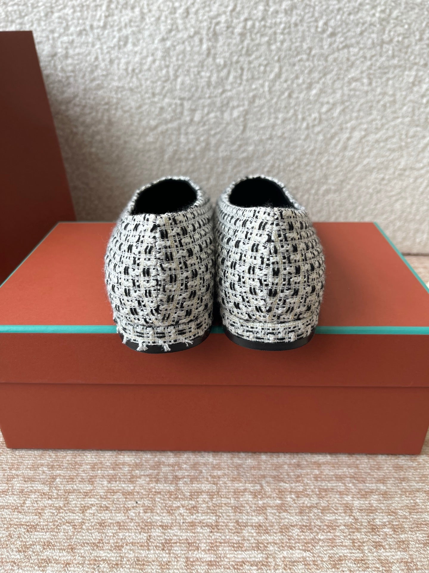 BALLET IN BLACK TWEED MIX LAMBSKIN