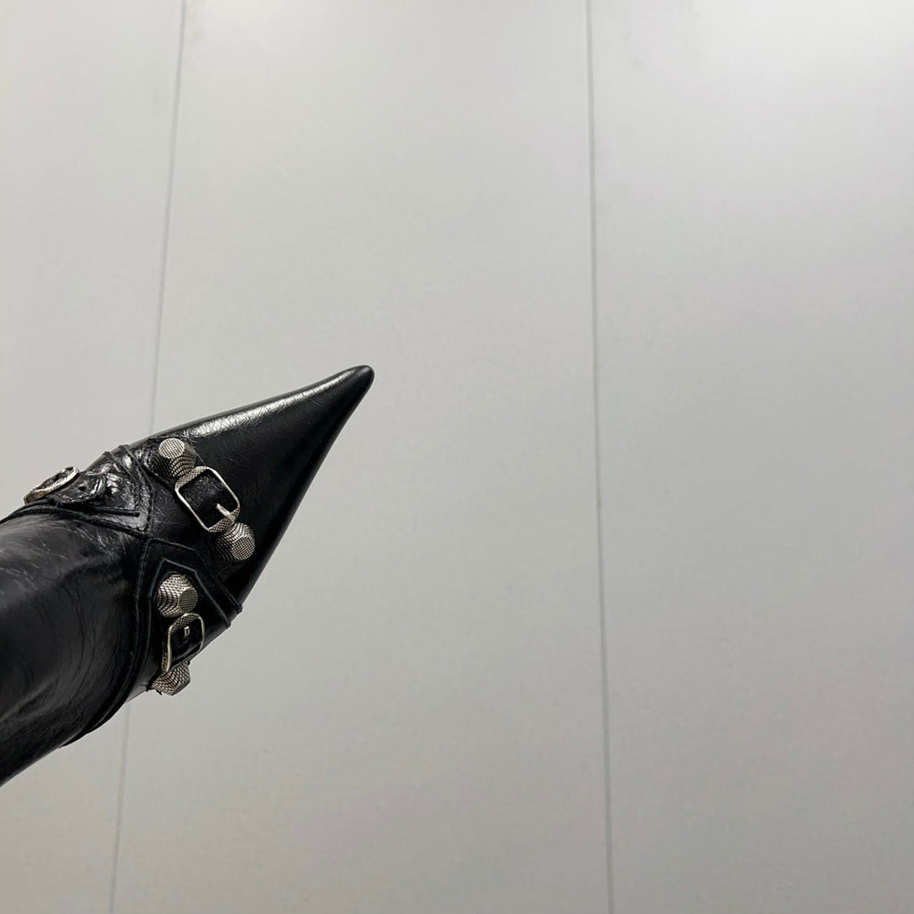 CAGOLE HIGH BOOTS IN BLACK LAMBSKIN