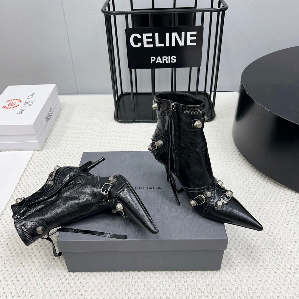CAGOLE HIGH BOOTS IN BLACK LAMBSKIN