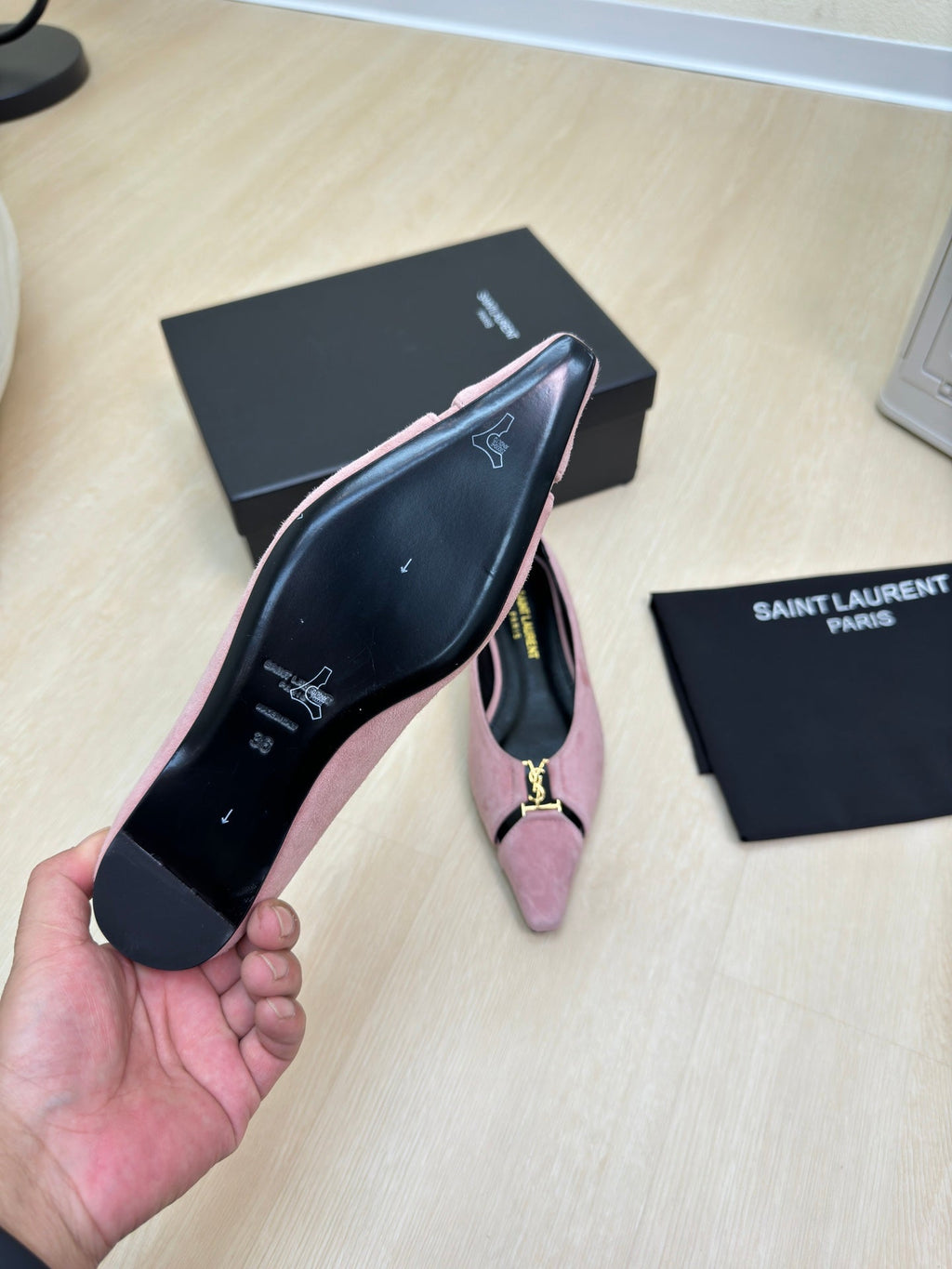 BABYLONE BALLET FLAT IN LIGHT PINK SUEDE