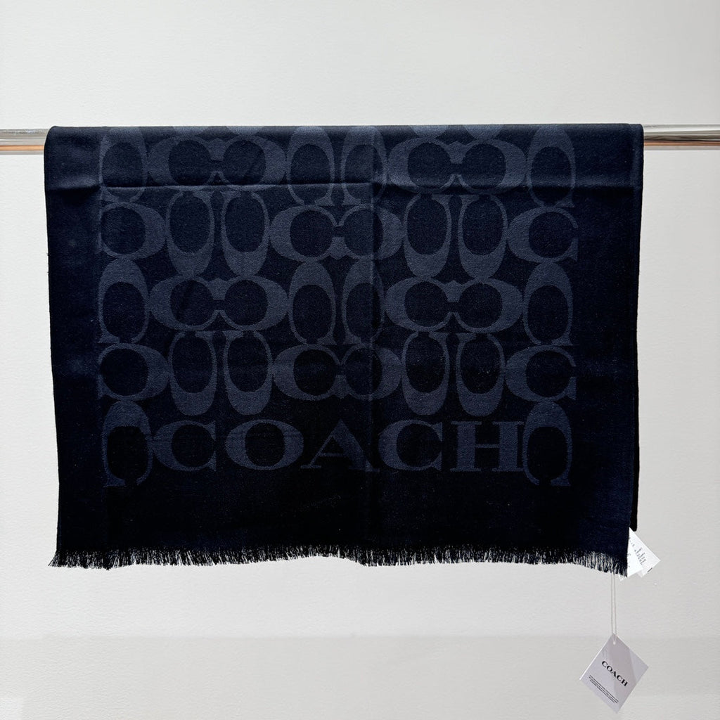 LONG SCARF 195 CM IN BLACK CASHMERE 332742