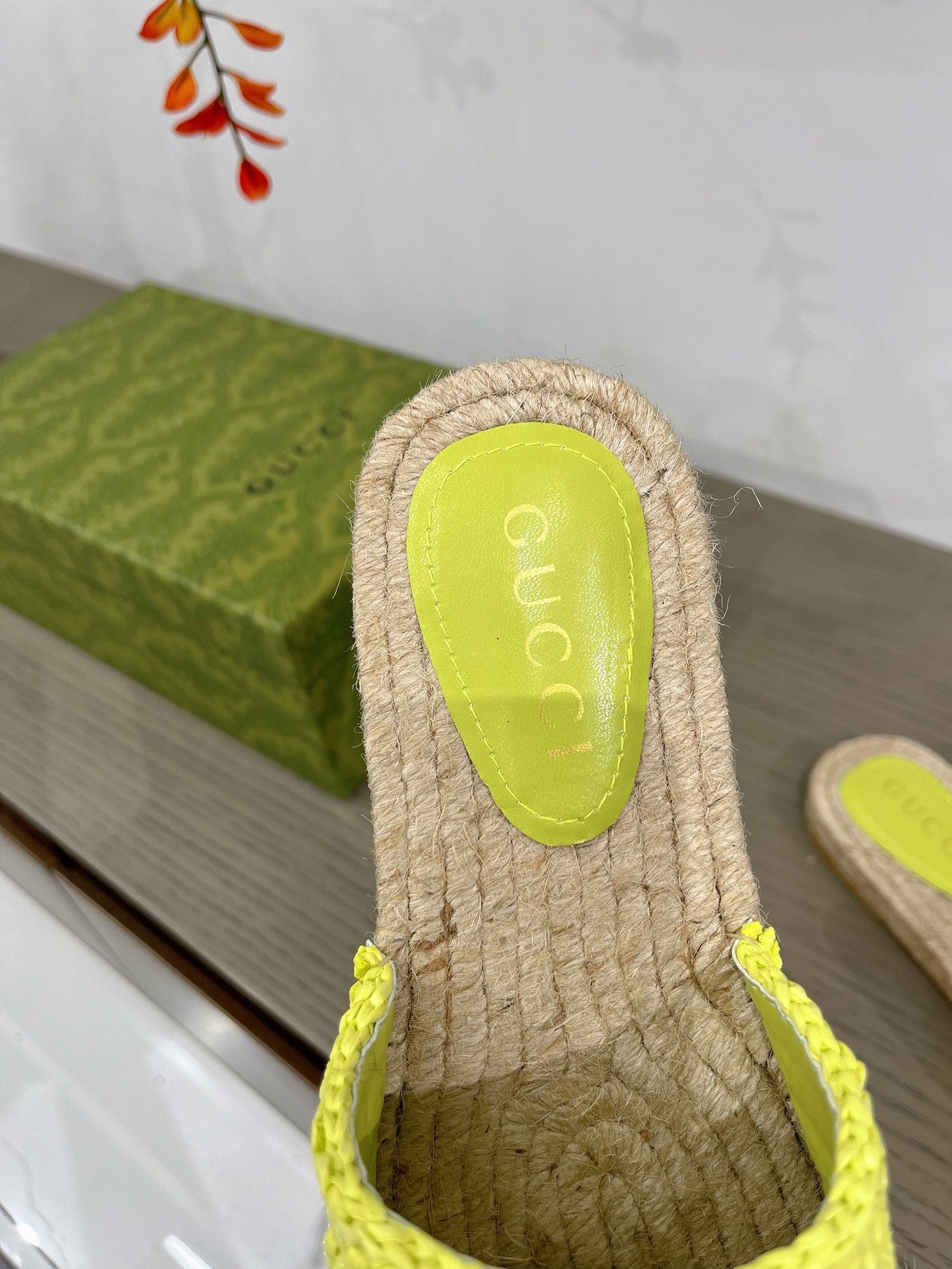 GG INTERLOCKING G ESPADRILLE LEMON FABRIC