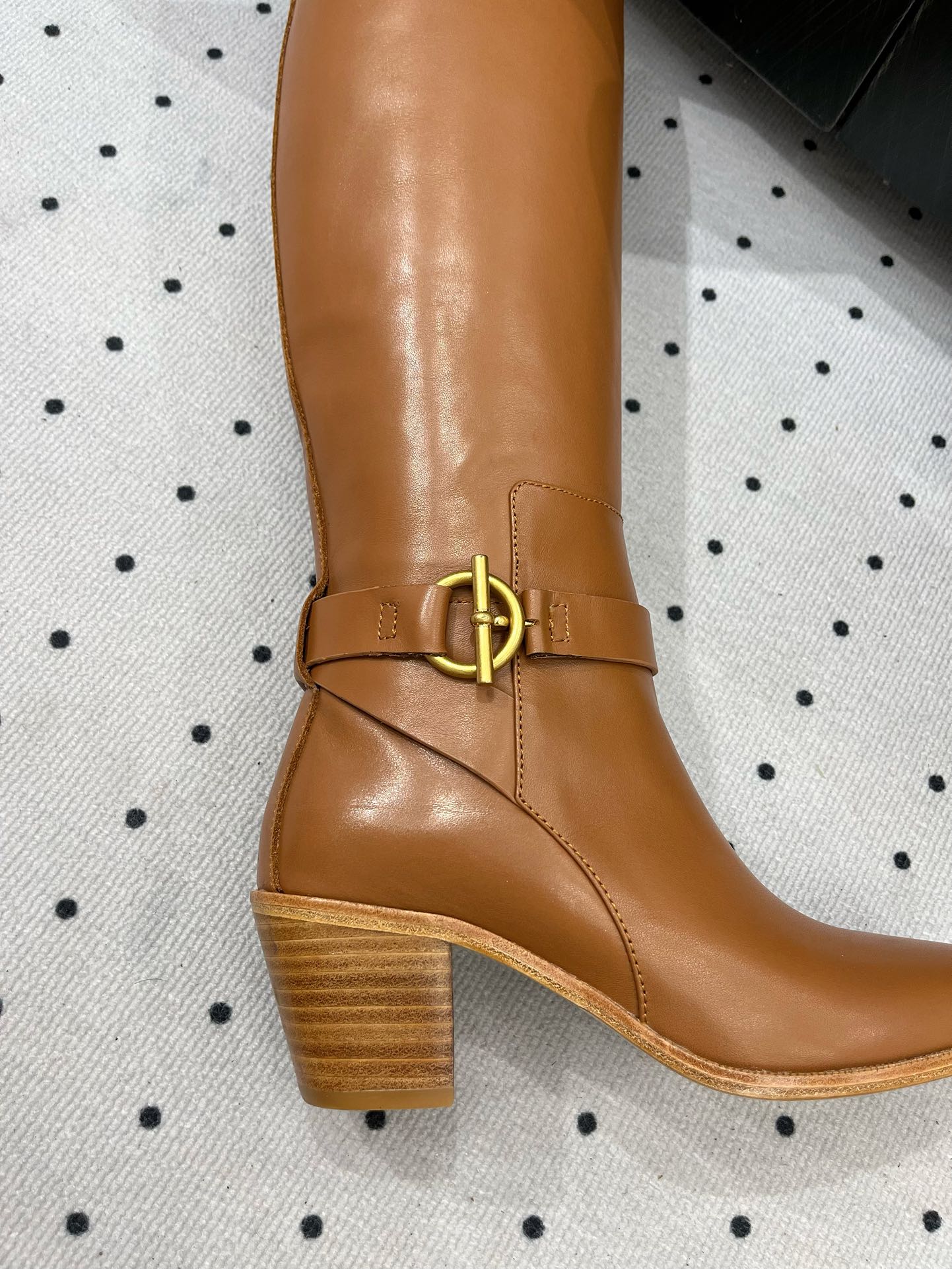 JUSTINE BOOT 6 CM IN BRONZE BROWN CALFSKIN