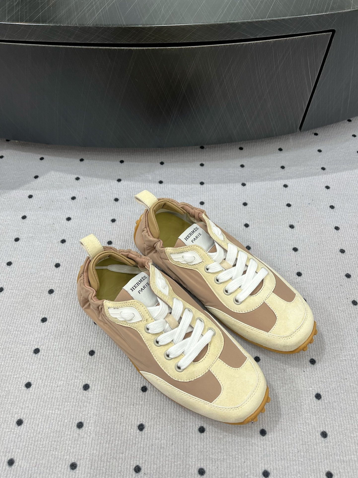 TRAIL SNEAKER IN BISQUE MIX FRENCH BEIGE SUEDE