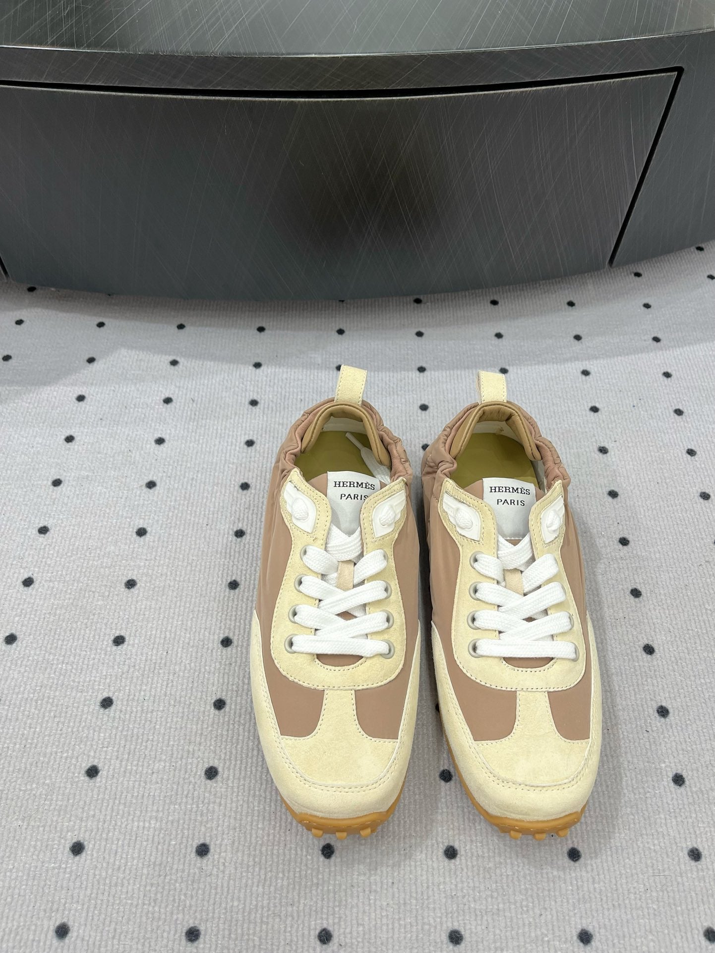 TRAIL SNEAKER IN BISQUE MIX FRENCH BEIGE SUEDE