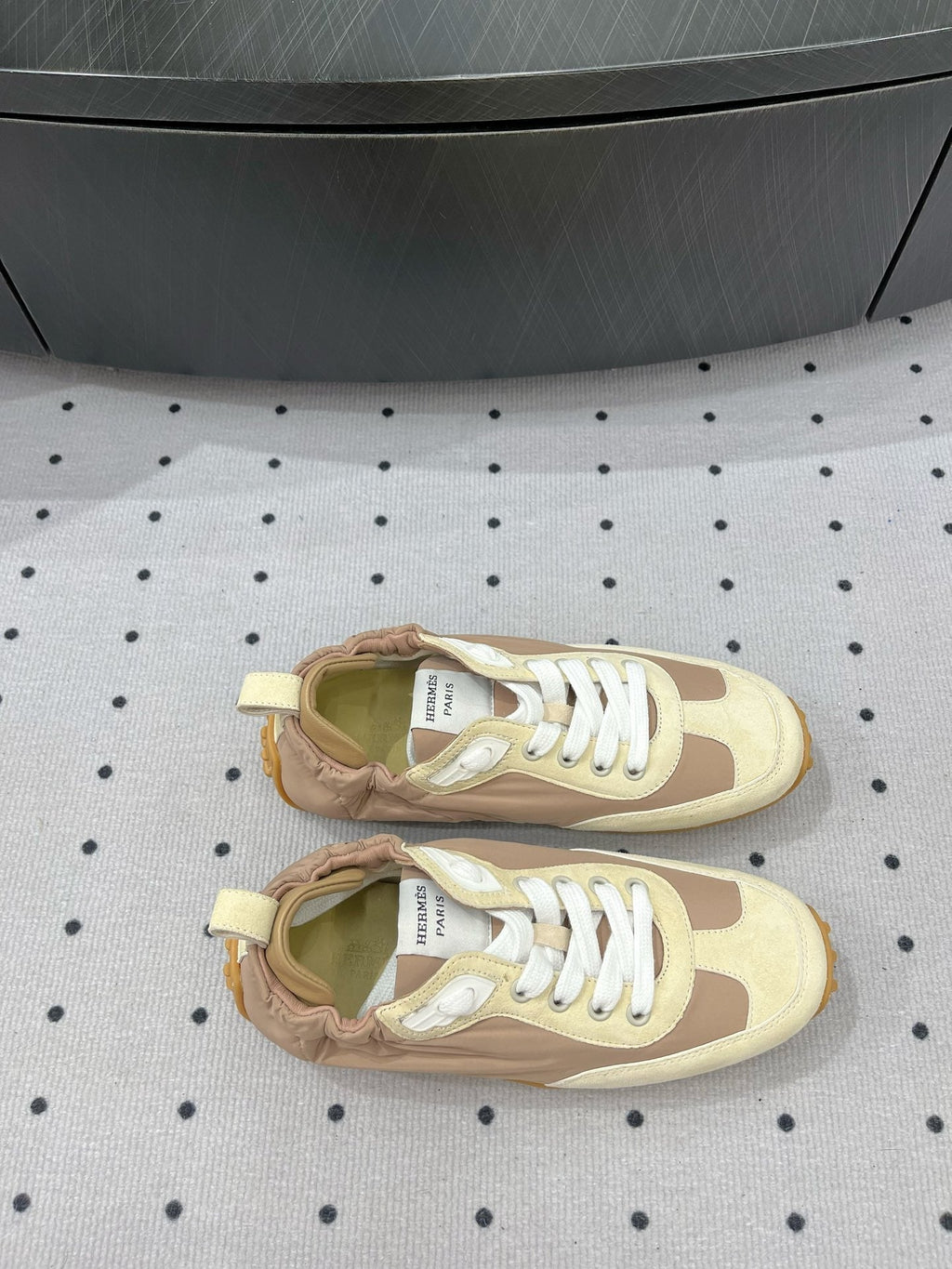 TRAIL SNEAKER IN BISQUE MIX FRENCH BEIGE SUEDE