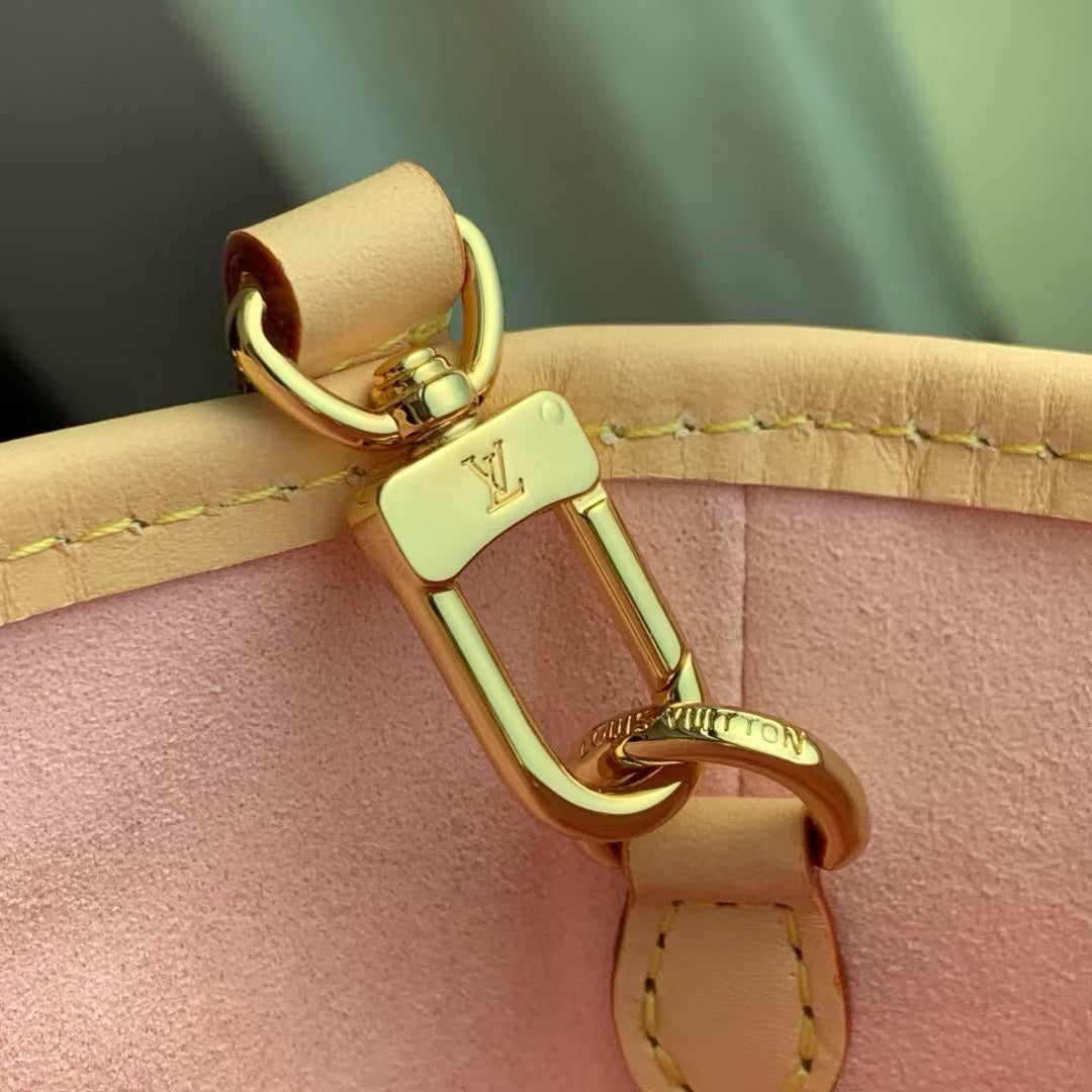 NANO BUCKET CHERRY BLOSSOM IN SAKURA BROWN MONOGRAM COATED CANVAS