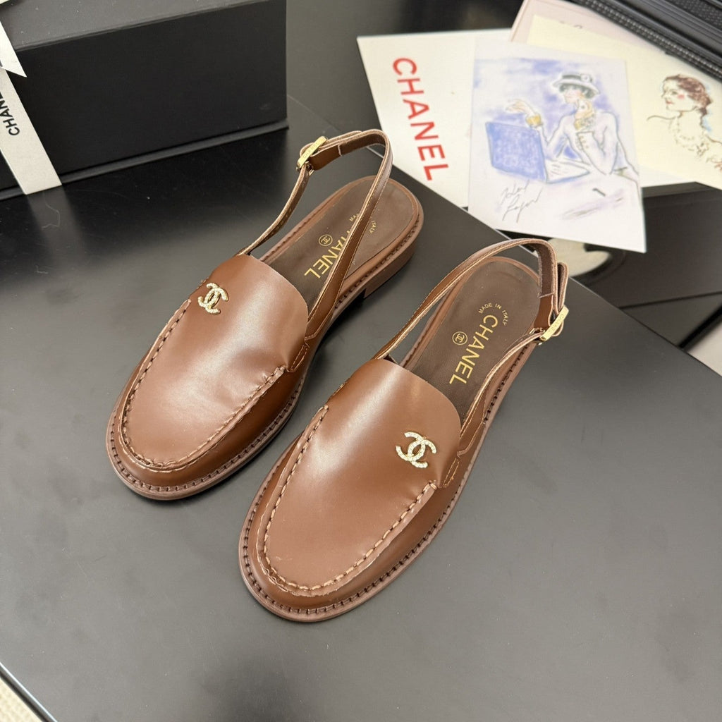 CC 25C Slingback Loafer Brown Patent Leather