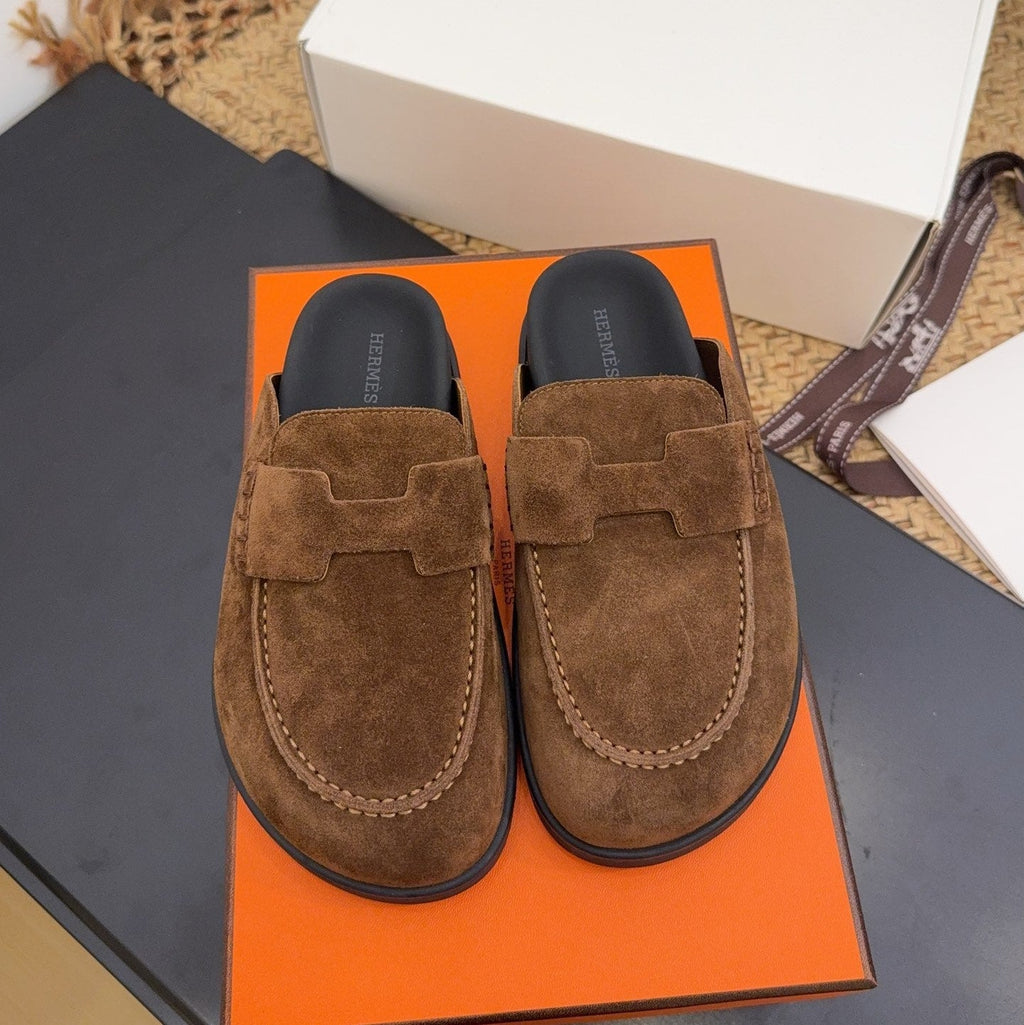 HM 25S MULE IN BROWN SUEDE