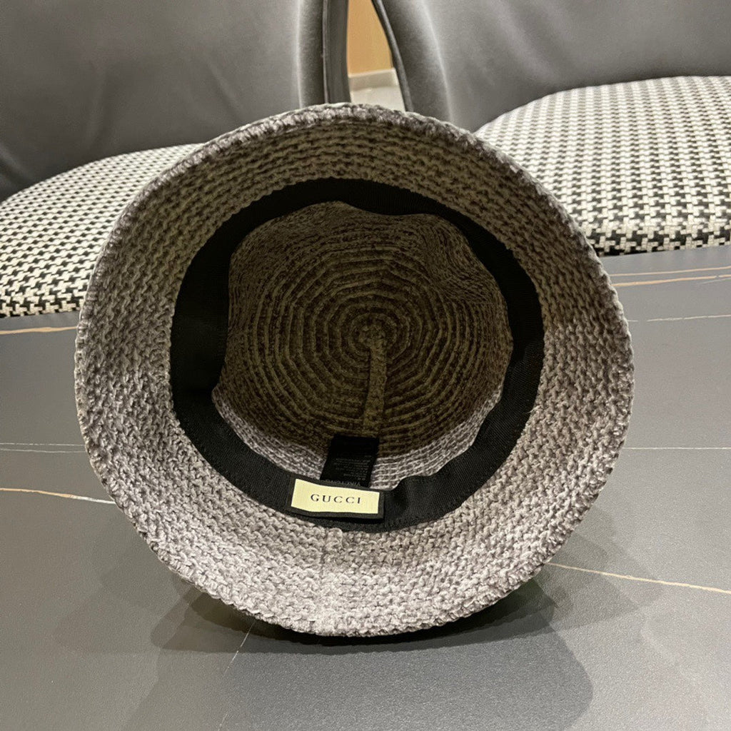 BUCKET HAT IN STEEL GRAY WOOL 389116