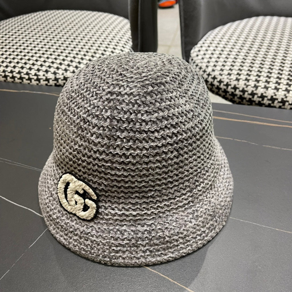 BUCKET HAT IN STEEL GRAY WOOL 389116