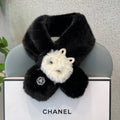 SCARF IN BLACK RABBIT FUR 397450