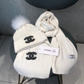 SET SCARF AND HAT IN WHITE WOOL 420820