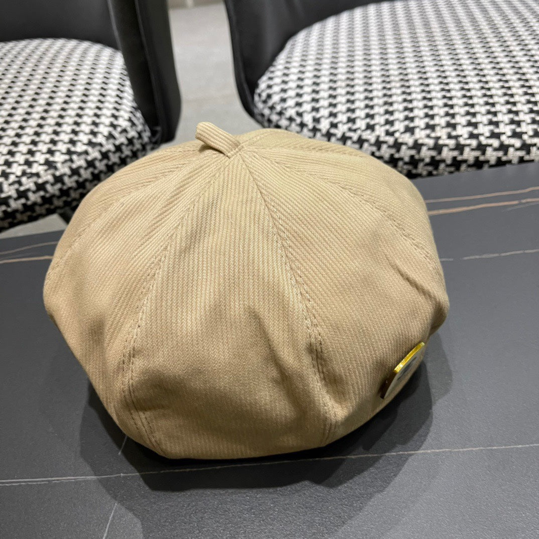 BERET HAT IN PEANUT BROWN CORDUROY 429843