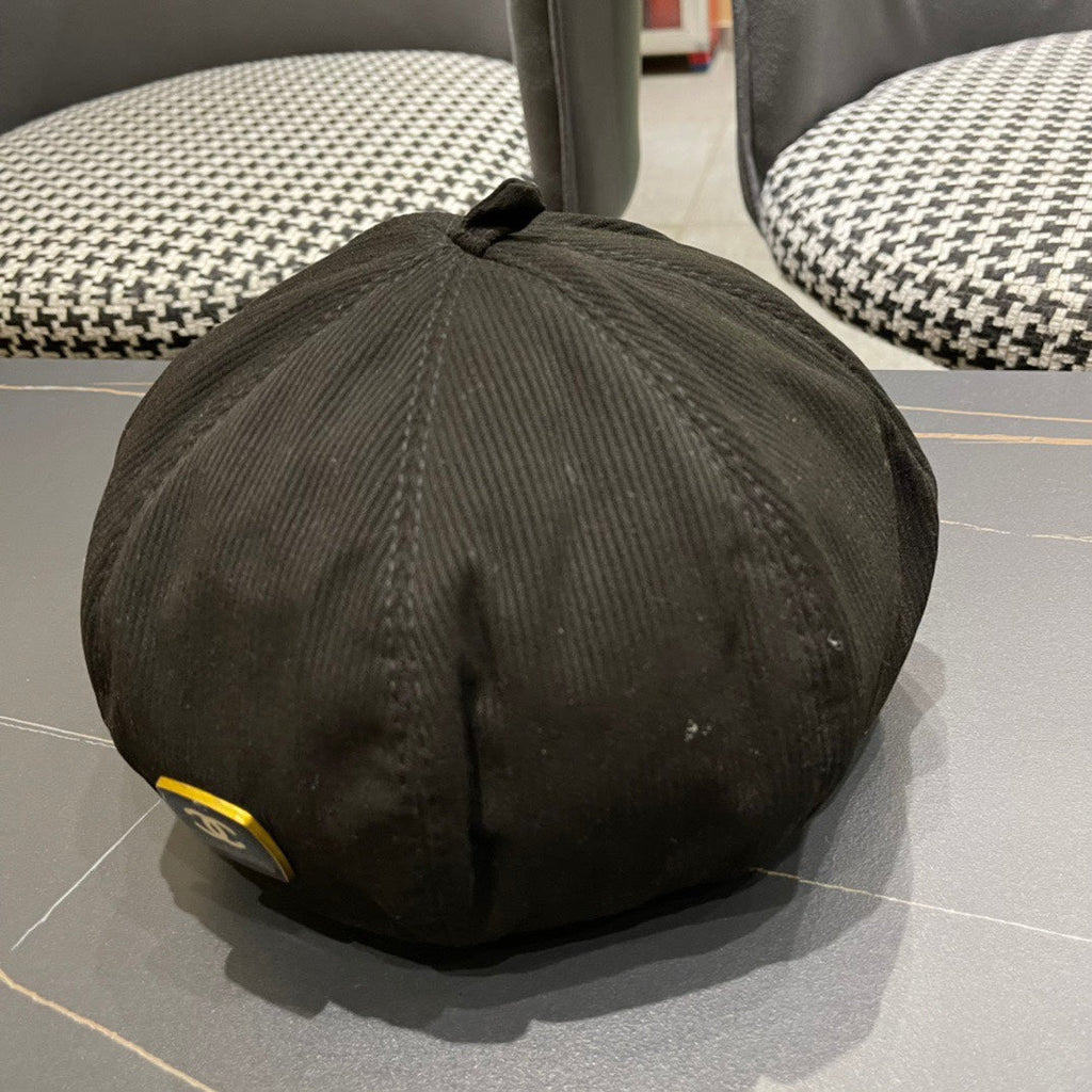 BERET HAT IN BLACK CORDUROY 429844