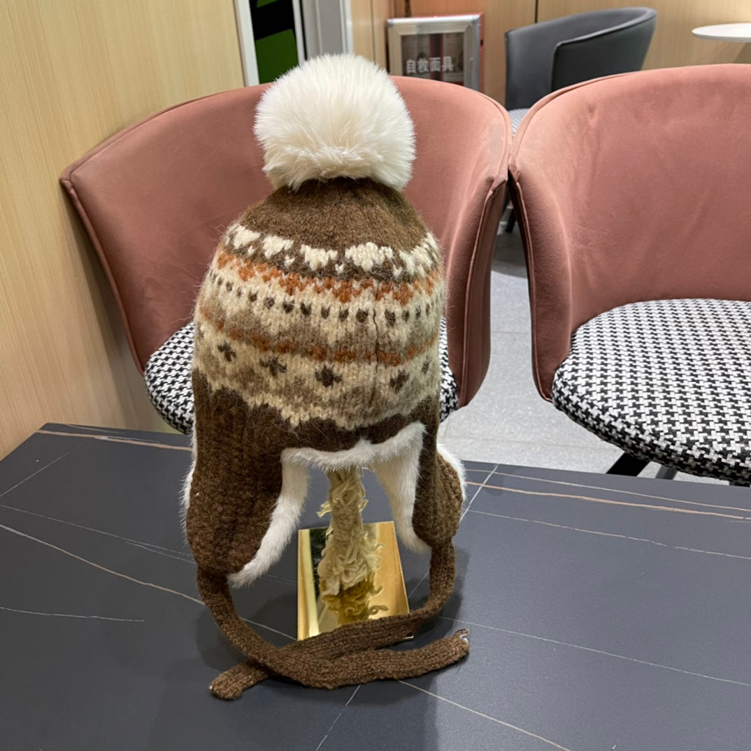 PLUSH WINTER HAT COLORFUL 431204