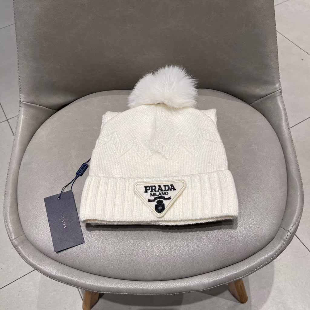 SET SCARF AND HAT IN WHITE CASHMERE AND RABBIT FUR 433247