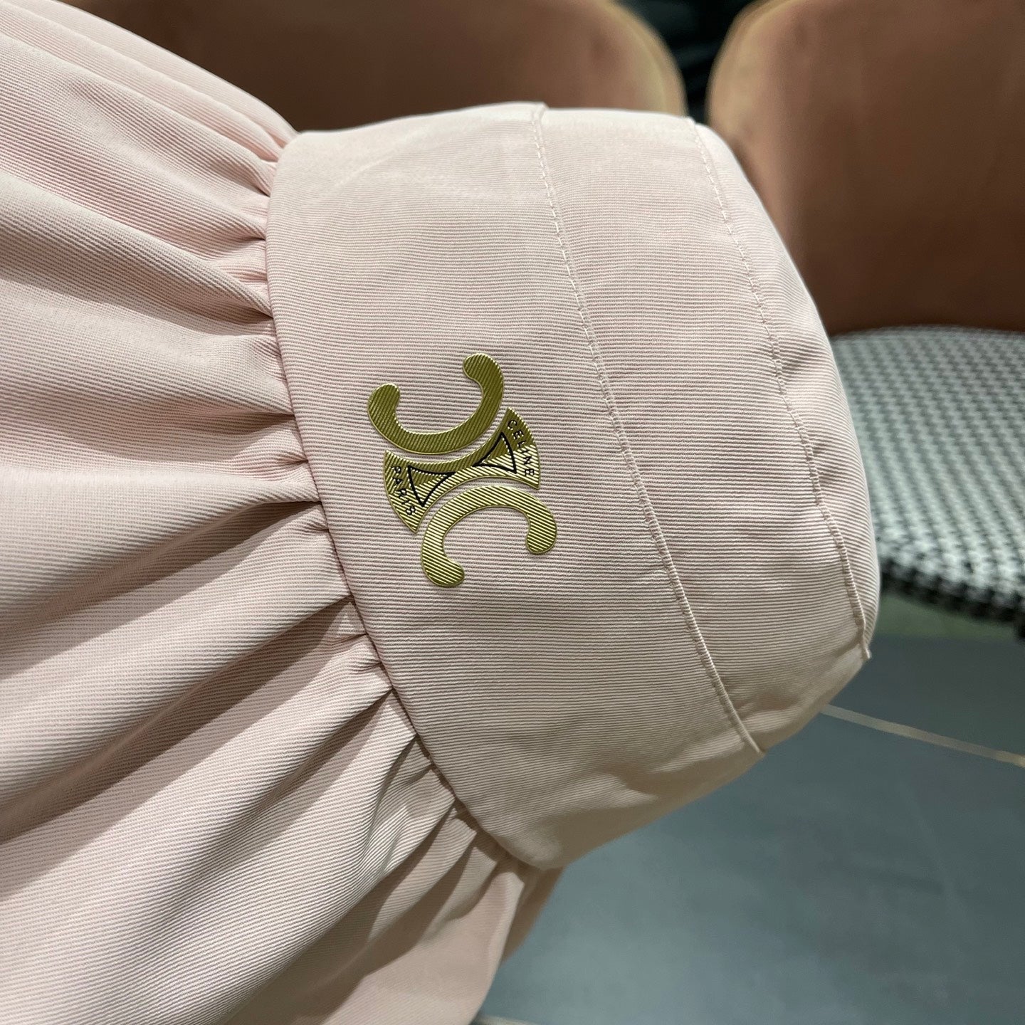 CELINE 25S BUCKET HAT 734584 IN BLUSH PINK