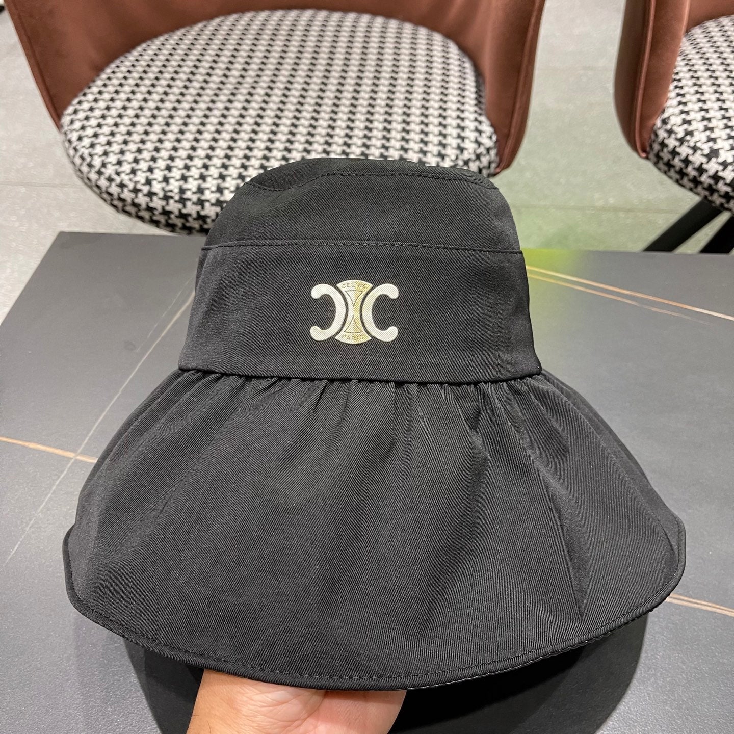 CELINE 25S BUCKET HAT 734583 IN BLACK