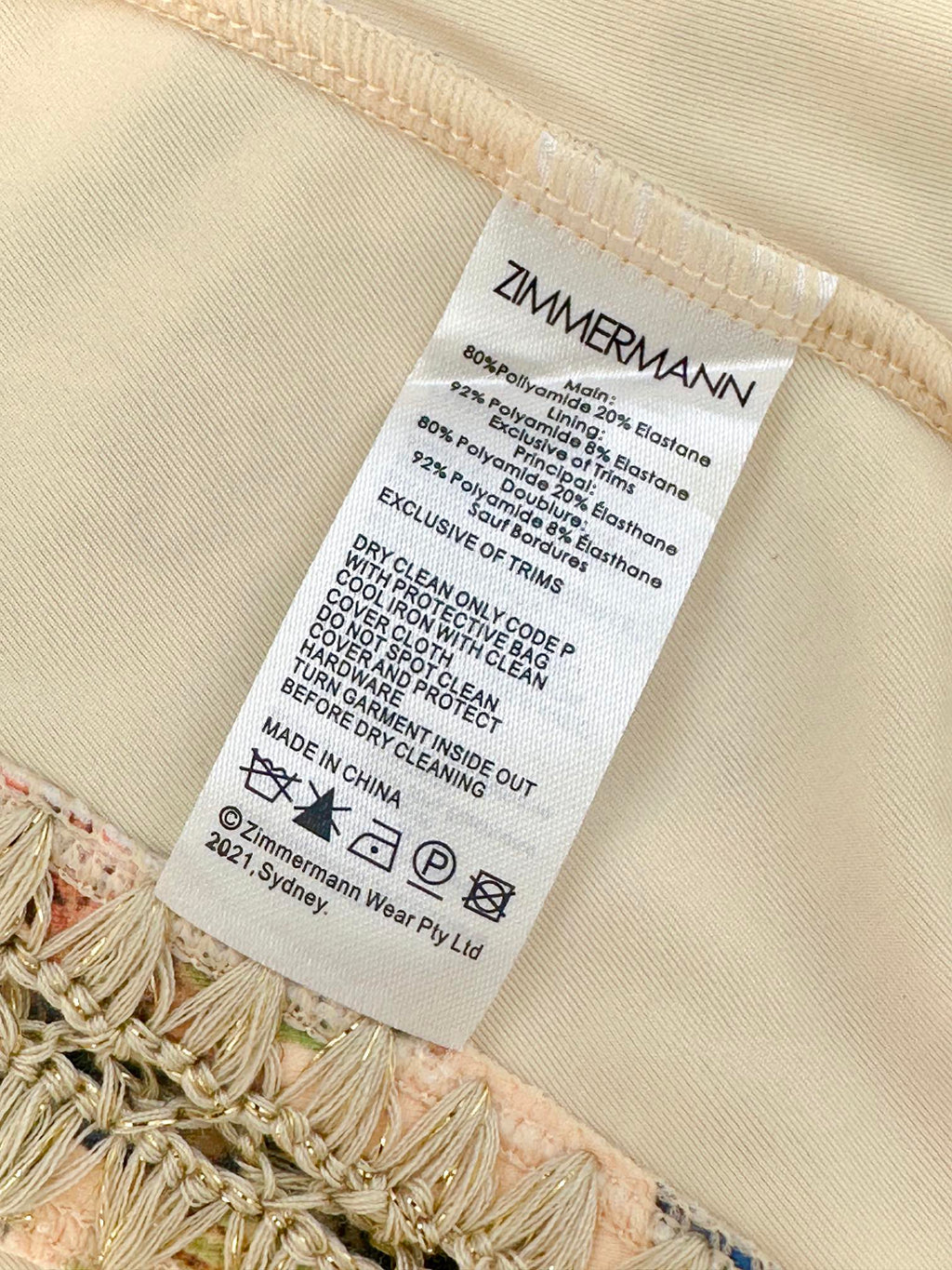 ZIMMERMANN BIKINI WITH PLUNGING NECKLINE 270490