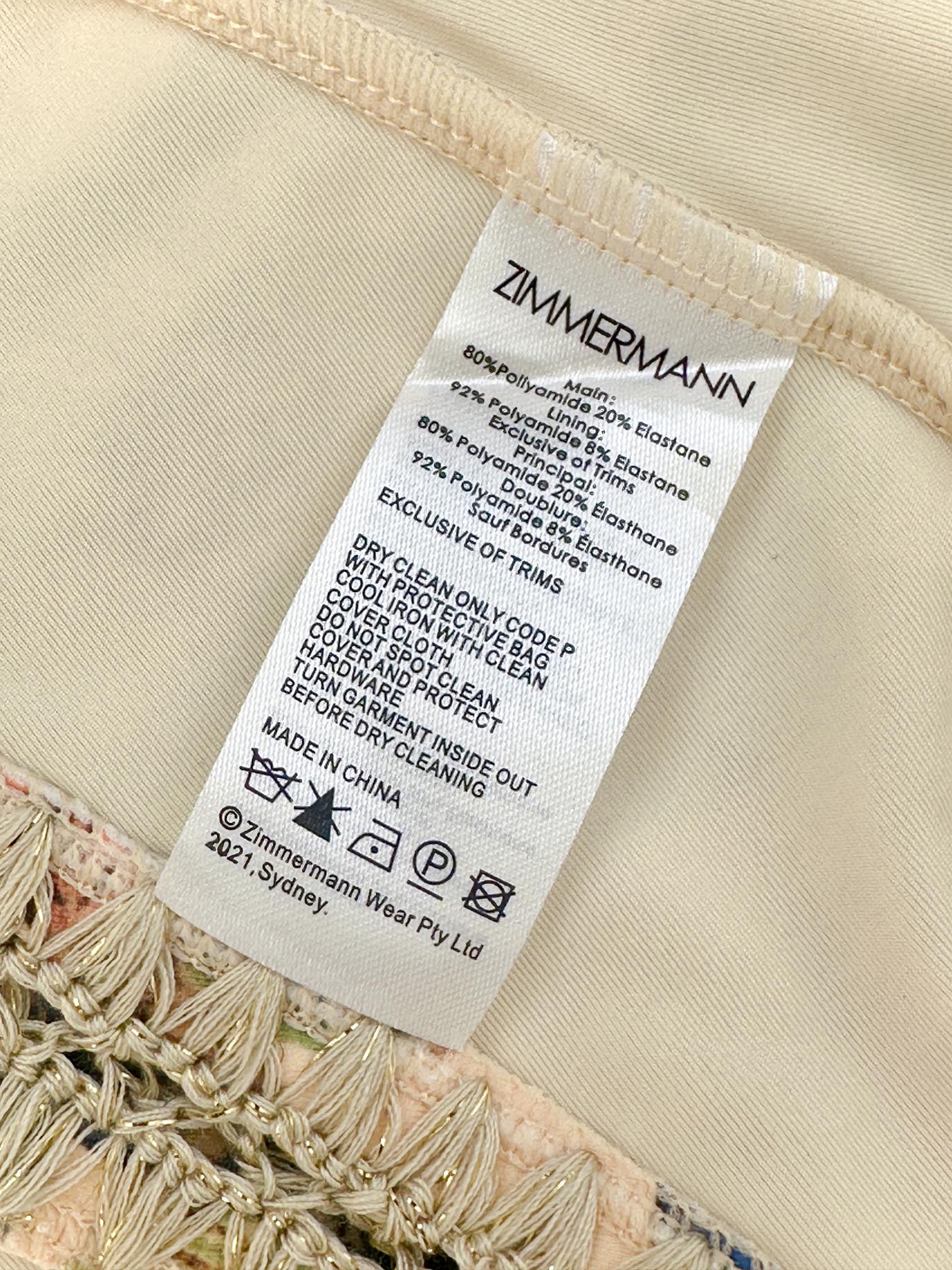 ZIMMERMANN BIKINI WITH PLUNGING NECKLINE 270490