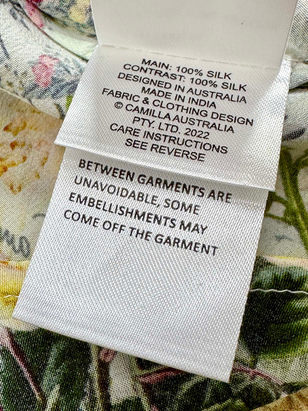 V-NECK LAYERED SILK PRINT MAXI DRESS