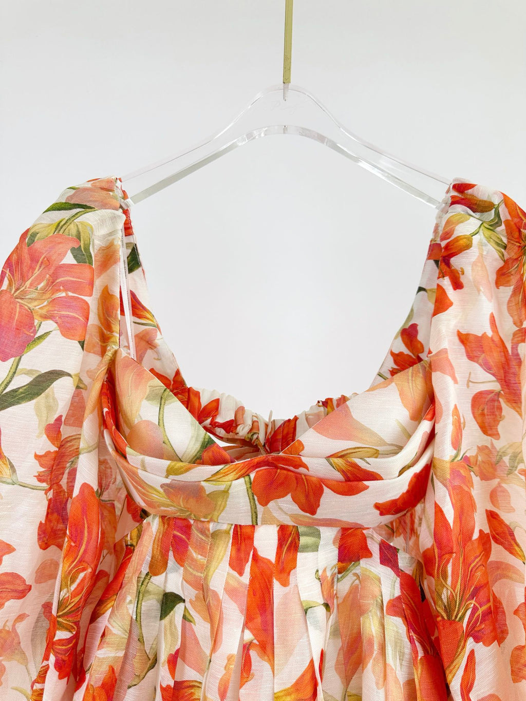 LANTERN SLEEVE MINI DRESS 25S IN SILK 266357