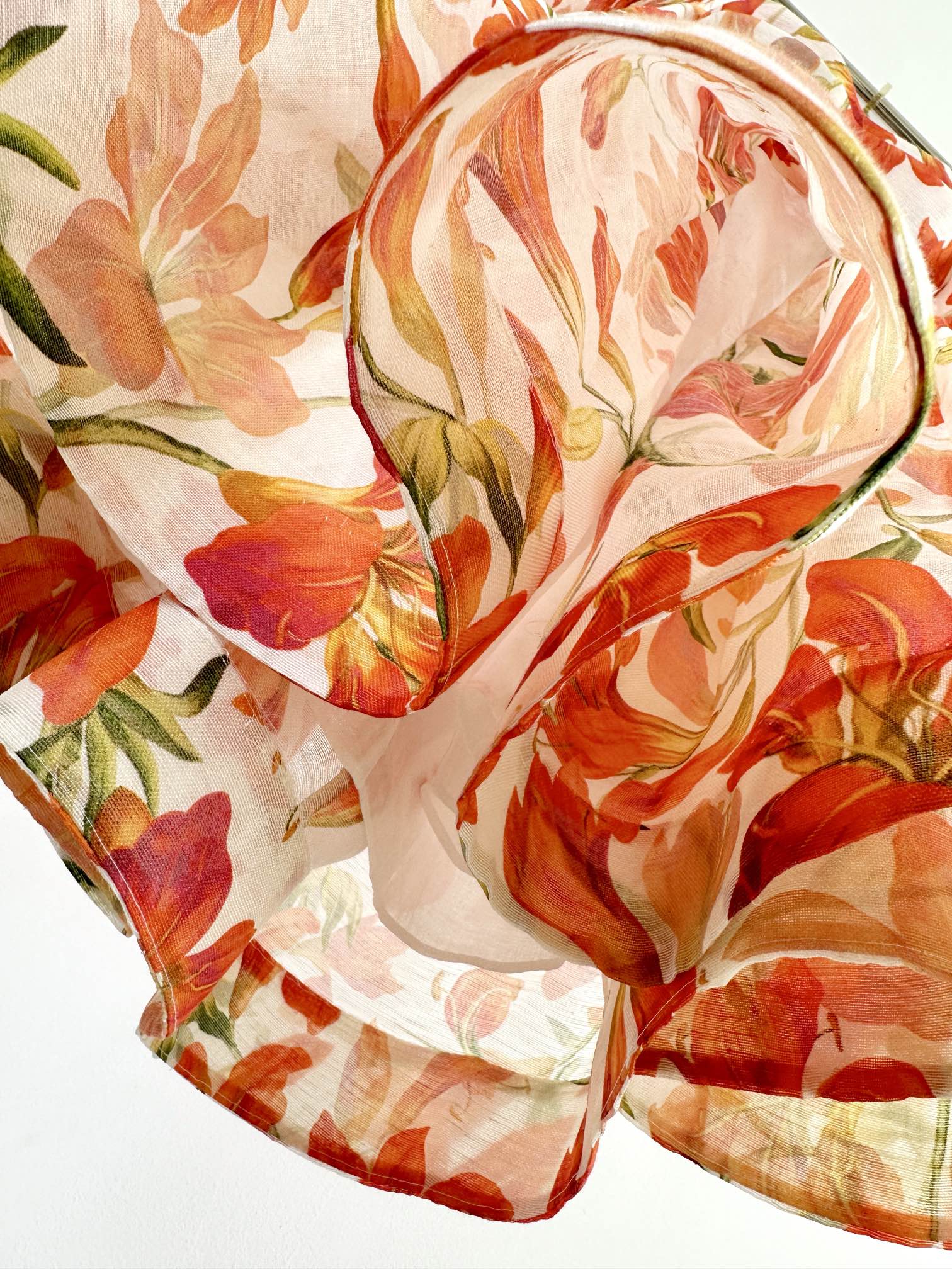 LANTERN SLEEVE MINI DRESS 25S IN SILK 266357