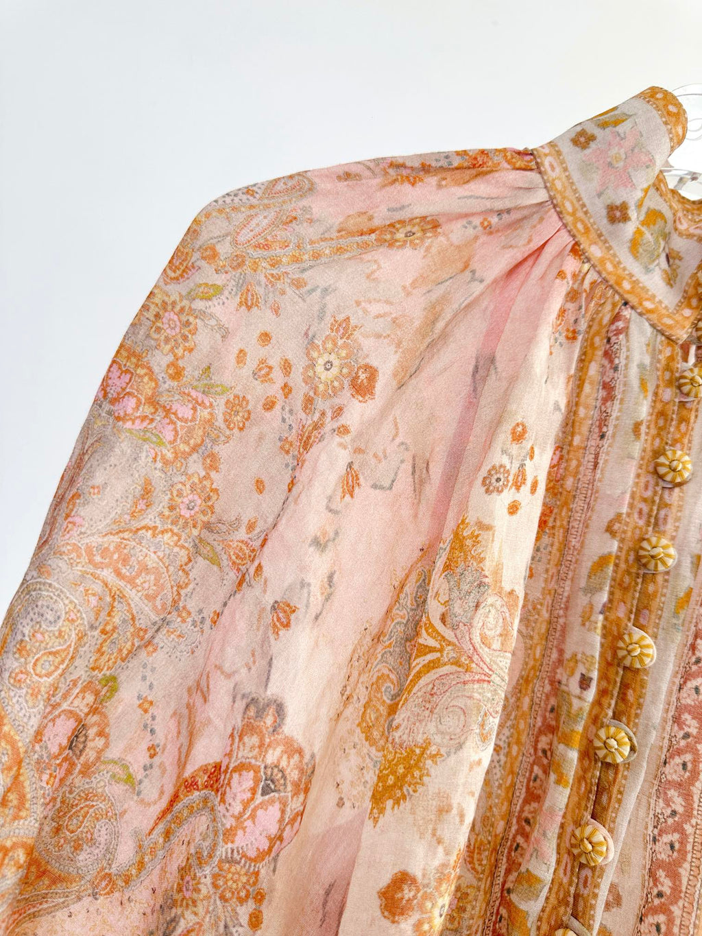 ZIMMERMANN HIGH-NECK FLARE-SLEEVE TOP 270178