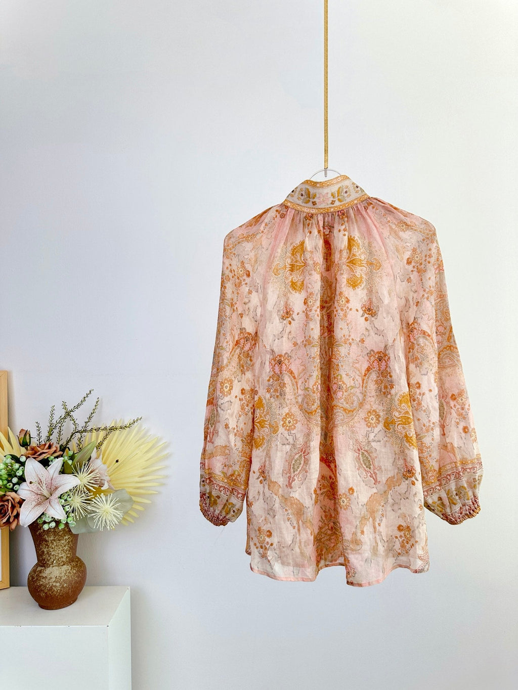 ZIMMERMANN HIGH-NECK FLARE-SLEEVE TOP 270178