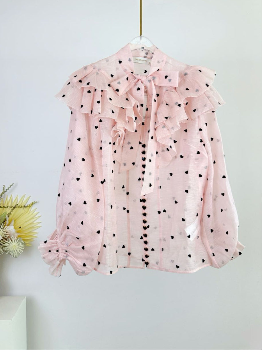 ZIMMERMANN RUFFLED CHIFFON BLOUSE 270155