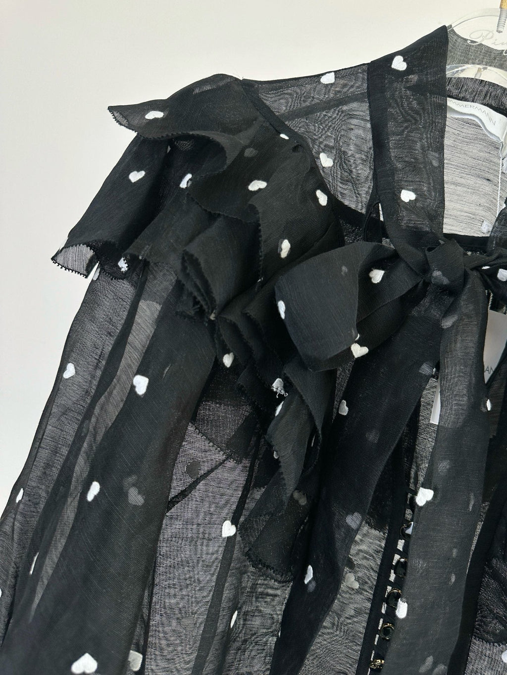 ZIMMERMANN RUFFLED CHIFFON BLOUSE 270159