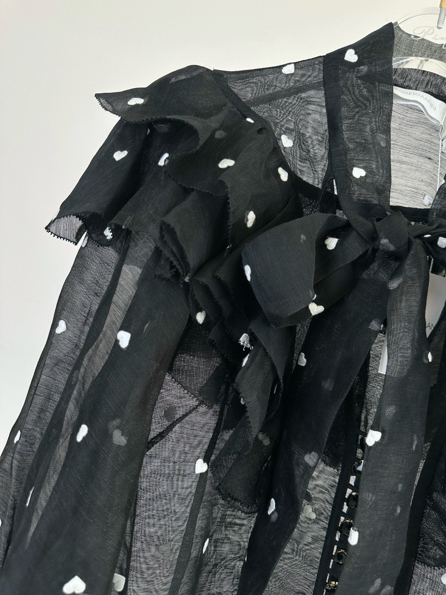 ZIMMERMANN RUFFLED CHIFFON BLOUSE 270159